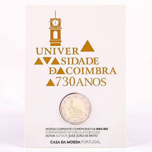 Moeda 2 Euro 730 Anos da Universidade de Coimbra Portugal 2020 BNC