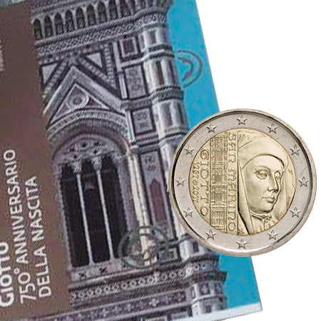 Moeda 2 Euro San Marino 2017 alusiva a 750 Aniversário Giotto