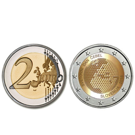 Moeda 2 Euros Abelha Eslovénia 2018