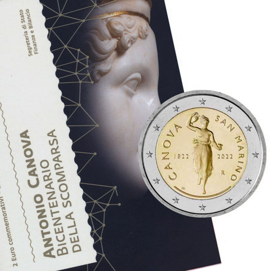 Moeda 2 Euro António Canova San Marino 2022