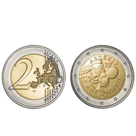 Moeda 2 Euro Asterix/Idifix França 2019 (Coincard)