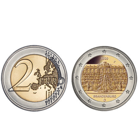 Moeda 2 Euro Brandenburg Alemanha 2020 F