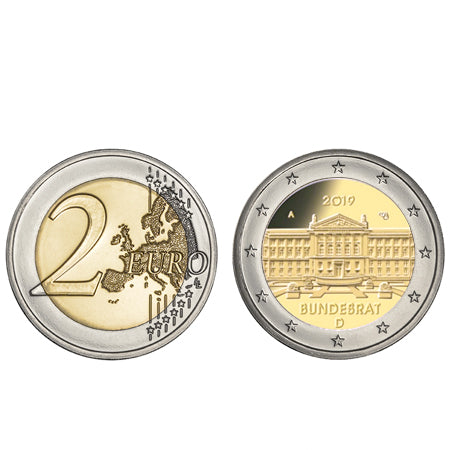 Moeda 2 Euro Bundesrat Alemanha 2019 D