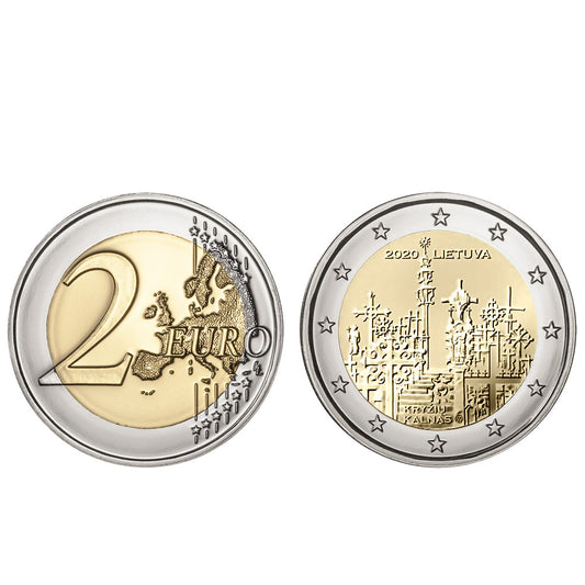 Moeda 2 Euro Colinas das Cruzes Lituânia 2020