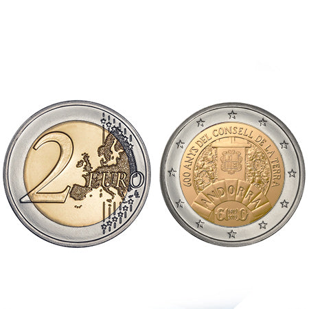 Moeda 2 Euros Conselho da Terra Andorra 2019
