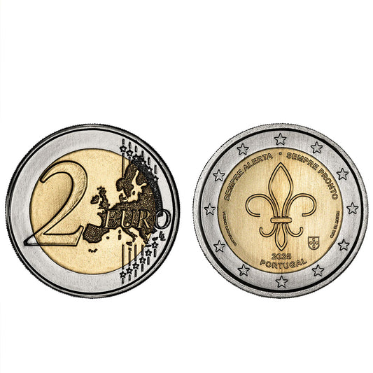 Moeda 2 Euros Escuteiros Sempre Alerta Sempre Pronto Portugal 2025