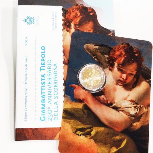Moeda 2 Euro Giovanni Battista Tiepolo San Marino 2020 (Coincard)