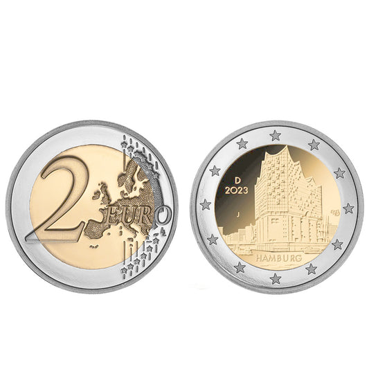 Moeda 2 Euro Hamburgo Alemanha 2023 G
