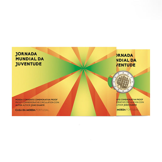 Moeda 2 Euros Jornada Mundial da Juventude Portugal 2023 Proof
