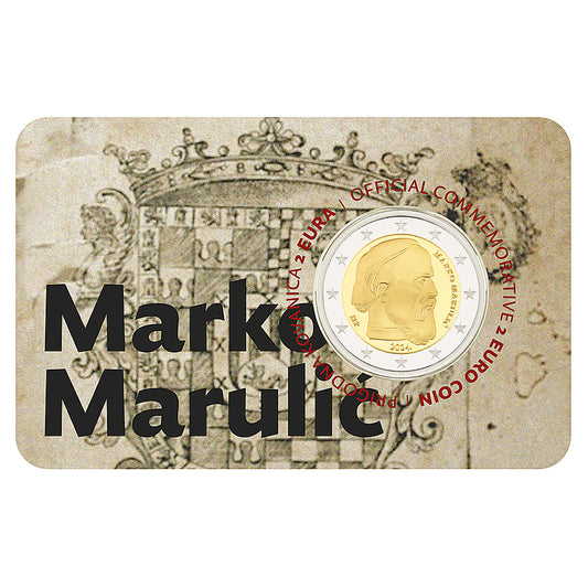Moeda 2 Euro Marco Marulic Croácia 2024 Coincard