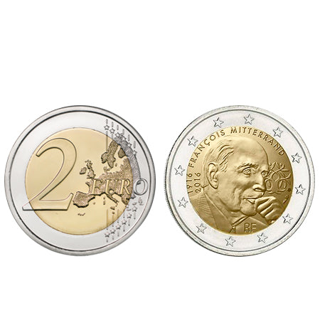 Moeda 2 Euro Comemorativa  Miterrand França 2016