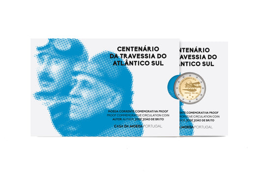 Moeda 2 Euros Travessia do Atlântico Sul Portugal 2022 Proof