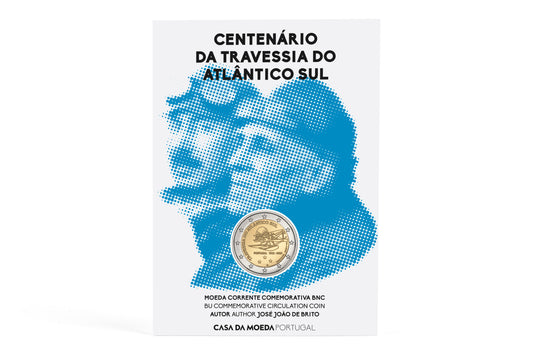 Moeda 2 Euros Travessia do Atlântico Sul Portugal 2022 BNC