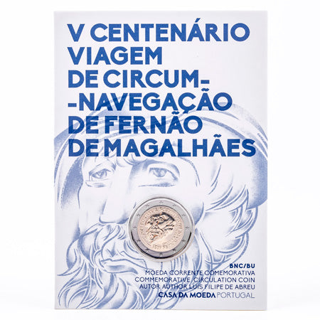 Moeda 2 Euro Viagem de Circum Navegação Fernão de Magalhães BNC Portugal 2019