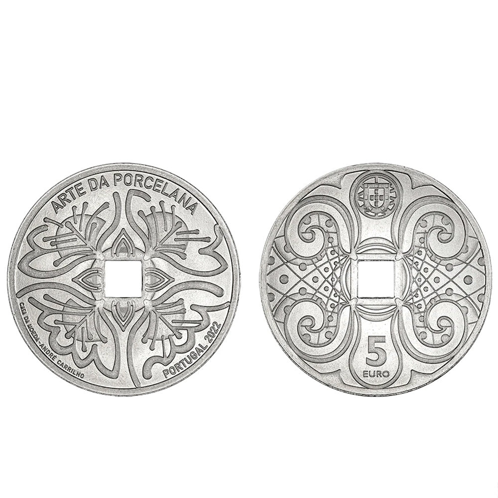 Moeda 5€ Arte da Porcelana Portugal 2022 Cuproníquel