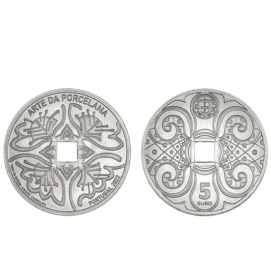 Moeda 5€ Arte da Porcelana Portugal 2022 Cuproníquel