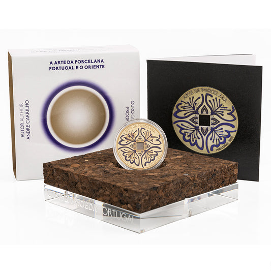 Moeda 5€ Arte da Porcelana Portugal 2022 Ouro Proof