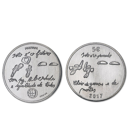 Moeda 5€  O Futuro cuproníquel 2017 (Sem cor)