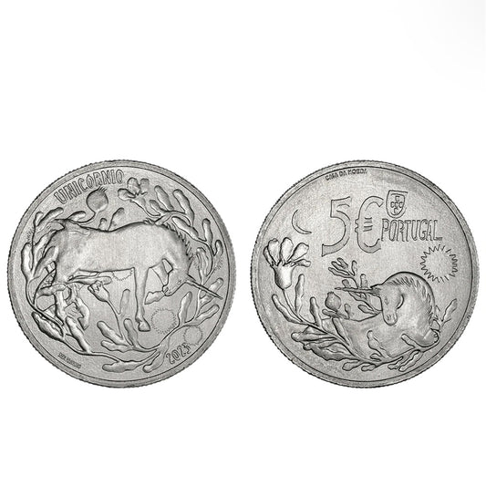 Moeda 5€ O Unicórnio Portugal 2023 Cuproníquel