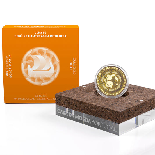Moeda 5 Euros Ulisses Astucia e Persistência Portugal 2024 Ouro Proof