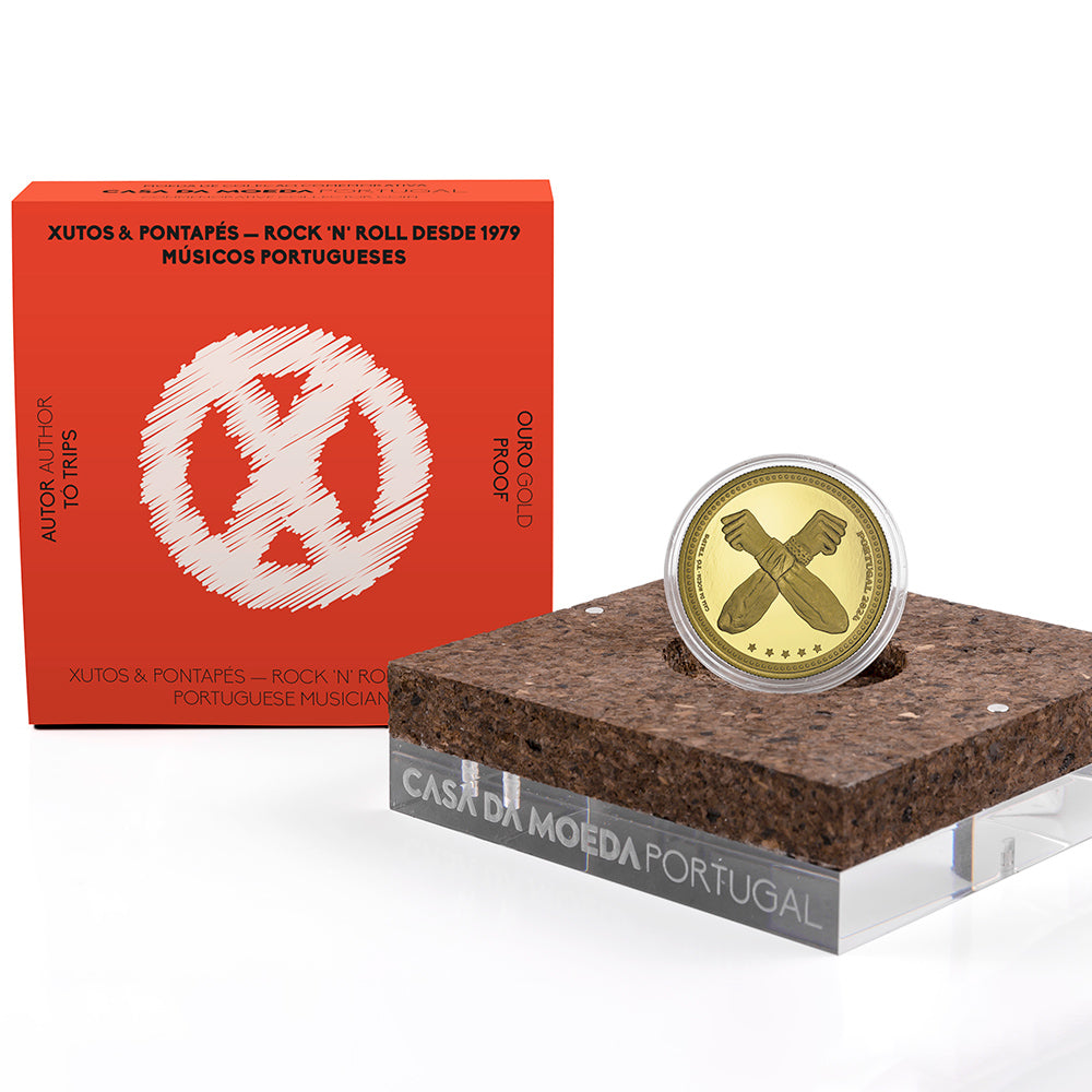 Moeda 5 Euros Xutos e Pontapés Portugal 2024 Ouro Proof