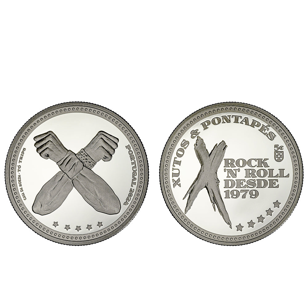 Moeda 5 Euros Xutos e Pontapés Portugal 2024 Prata Proof