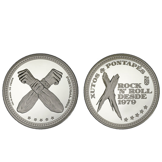 Moeda 5 Euros Xutos e Pontapés Portugal 2024 Prata Proof