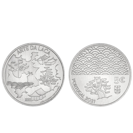 Moeda 5€ Arte da Laca Portugal 2021 Cuproniquel