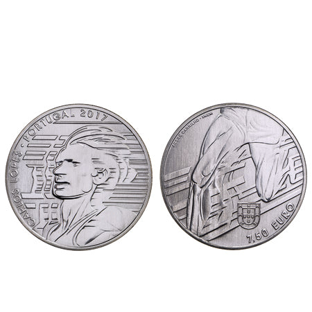 Moeda 7,5€  Carlos Lopes Portugal 2017 Prata 500/1000
