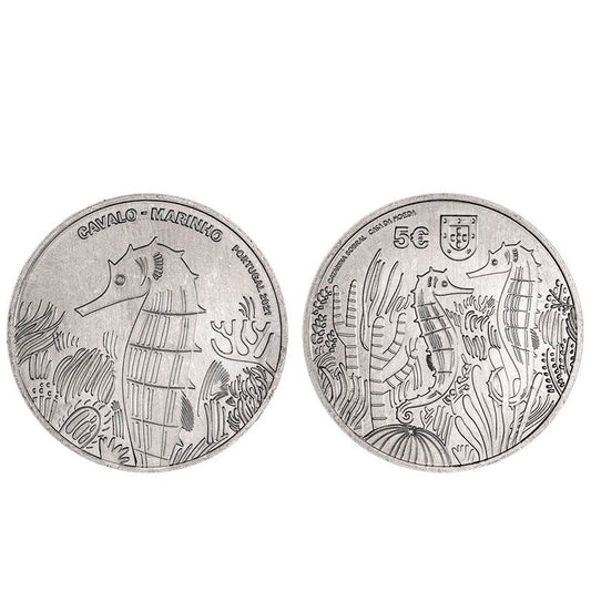 Moeda 5€ Cavalo-Marinho Portugal 2021 Cuproníquel