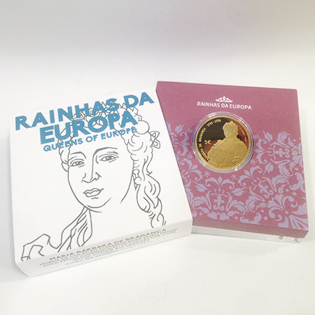 Moeda 5€ D Maria Bárbara de Bragança Ouro Proof Portugal 2017
