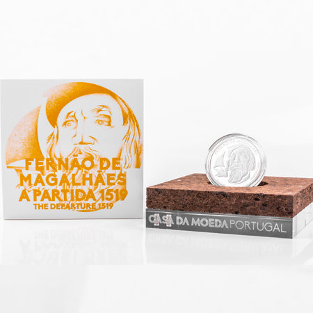 Moeda 7,5 € Fernão de Magalhães Partida 1519 Prata Proof Portugal 2019