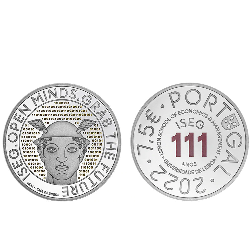Moeda 7,5€ ISEG Portugal 2022 Prata Proof