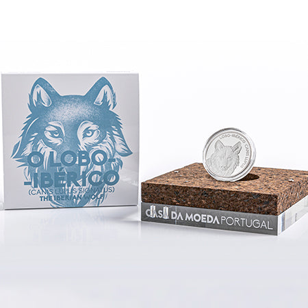 Moeda 5€ Lobo Ibérico Prata Proof Portugal 2019