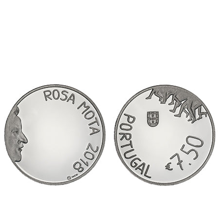 Moeda 7,5€  Rosa Mota 2018 Prata Proof