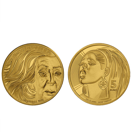 Moeda 5€ Simone de Oliveira A Diva Eterna Portugal 2025 Ouro