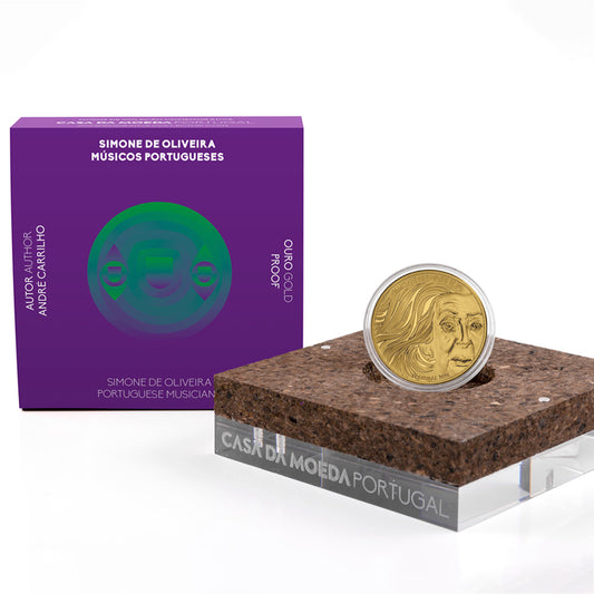 Moeda 5€ Simone de Oliveira A Diva Eterna Portugal 2025 Ouro