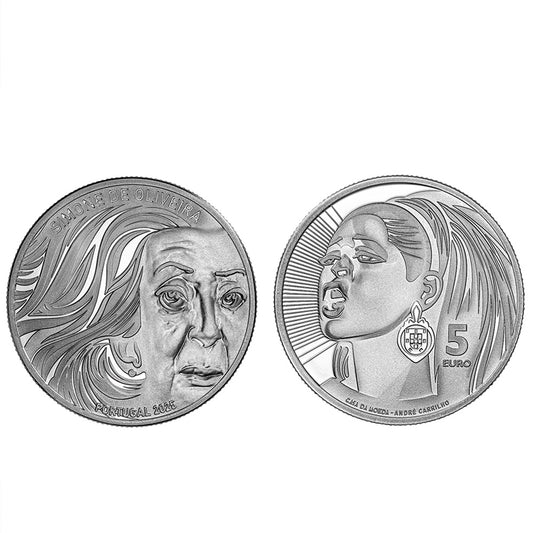 Moeda 5€ Simone de Oliveira A Diva Eterna Portugal 2025 Prata