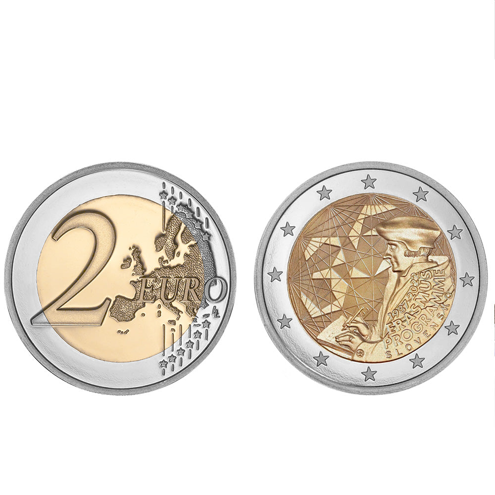 Moeda 2 Euro Erasmus Eslováquia 2022