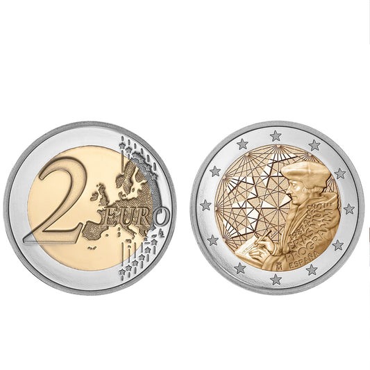 Moeda 2 Euro Erasmus Espanha 2022