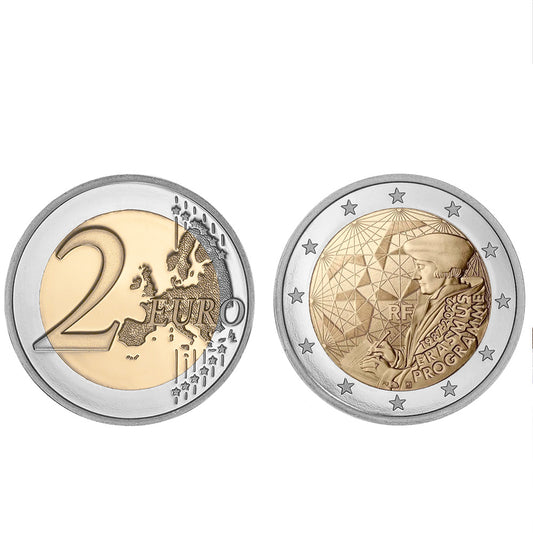 Moeda 2 Euros Erasmus França 2022