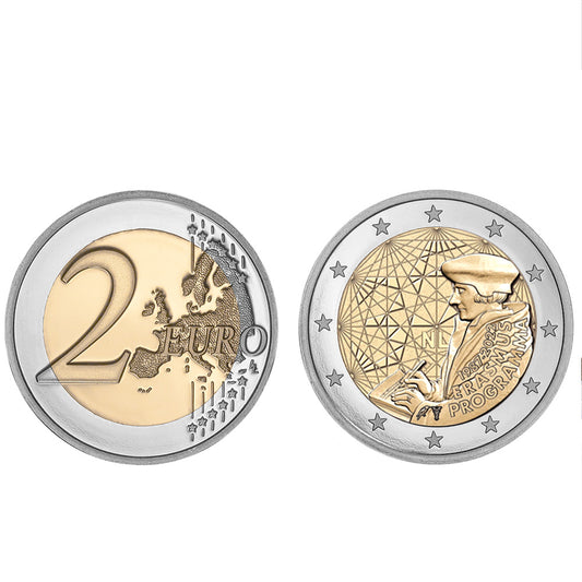Moeda 2 Euros Erasmus Holanda 2022
