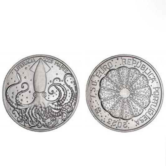 Moeda 7,5€ "Literacia dos Mares" (125 Anos do Aquario Vasco da Gama) Cuproníquel Portugal 2023