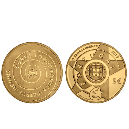 Moeda 5€ O Renascimento Ouro Proof Portugal 2019