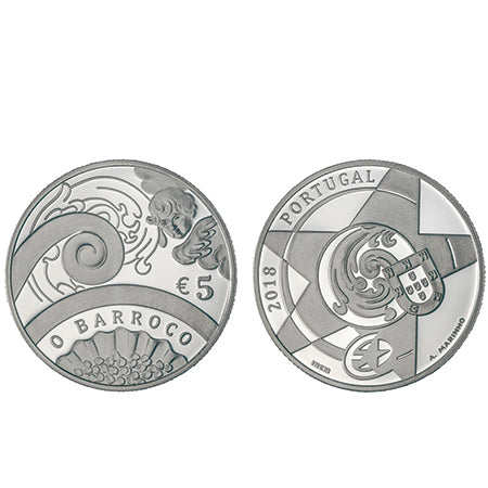 Moeda 5€ O Barroco 2018 Prata Proof