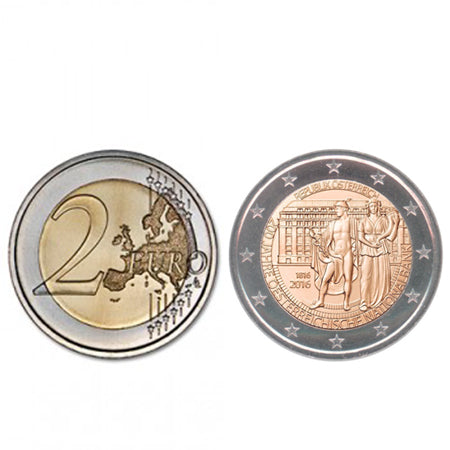Moeda 2 Euro Áustria 2016 200 Anos National Bank