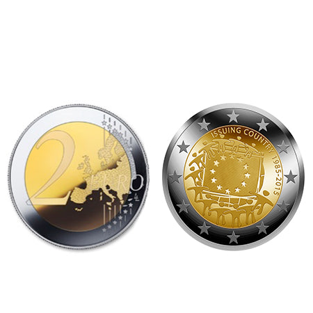 2 Euros 30 Anos da Bandeira da Europa - Alemanha 2015 G