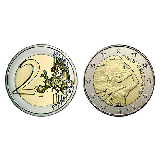 2 Euros A Independência de Malta 1964 Malta 2014