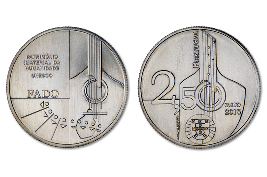 Moeda 2,5€ Comemorativa O Fado - Portugal 2015 Cuproniquel