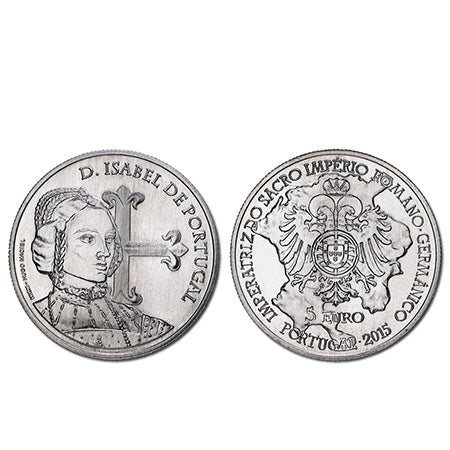 Moeda 5€ Comemorativa   D Isabel de Portugal 2015 Cuproniquel